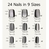 Cat Eye Nails Short Squoval, Shimmery Black, Small Size Press