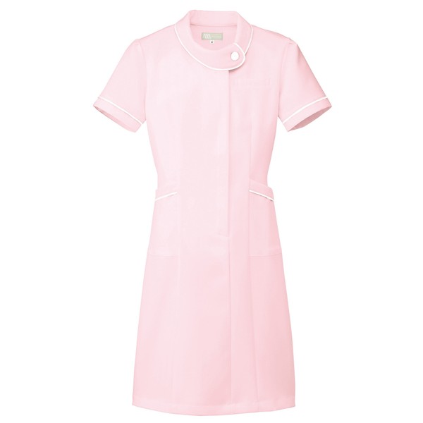 Lumiere Uniform U-Style Nurse Nurses Women's Lab Coat Examination Clothes, One Piece (861110) (Available in SS to 5L Size), Pink