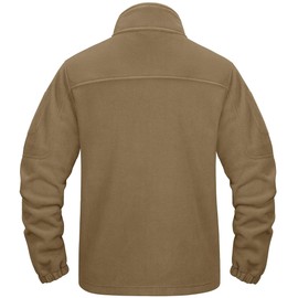CRYSULLY Fleece Jacket for Men Military Cold Weather Ski Snow Jacket Coats Khaki