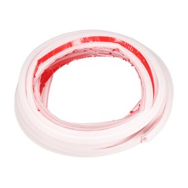 HARFINGTON Rubber Weather Stripping Door Seal Strips, 33 Feet D-Shaped Draught Excluder for Door Window Frame, Self Adhesive Waterproof Weather Sealing Strip for 0.24" to 0.30" Gap, White