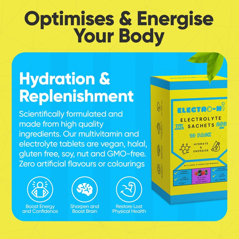 ELECTRO-HI ELECTRO-HI ? Electrolyte Sachets (30 Pack, Lemon)