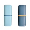 Huakaile 2 Pack Travel Toothbrush Holder, Portable Toothbrush Cup with