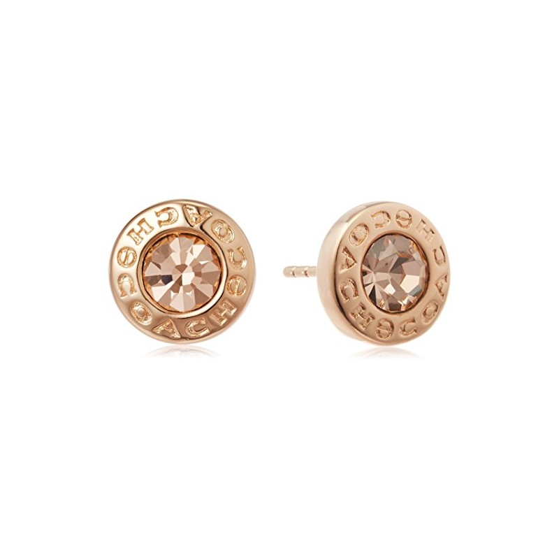 Coach Outlet F54516 Women's Open Circle, Stone, Brass, Stud Earrings,