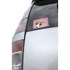 To Italian Grey Hound, Red and White Dog Sticker Pink