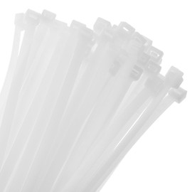 sourcing map 50pcs 80cm/31.5" 176 Lbs Cable Zip Ties Self-Locking Extra Long Nylon Cable Tie Wraps 10mm for Cord Management, White
