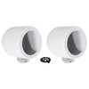 Rockville 2) Rockville MAC65W 6.5" 360° Swivel White Aluminum Surface