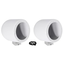 Rockville 2) Rockville MAC65W 6.5" 360° Swivel White Aluminum Surface Mount Speaker Pods