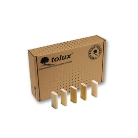 Tolux Rectangular Wooden Dowels, Wooden Tenon, Grooved Pin 6x20x40 [mm] Pack of 190 pcs. Compatible with Any Joining Machines. Made Out of high Quality Beech Wood.