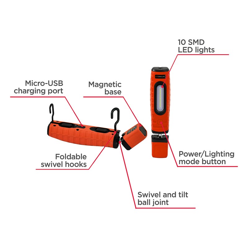 Schumacher Electric 400 Lumen LED Cordless Work Light and Torch,