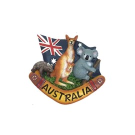 I Love Aus Hand Painted Aussie Animals Magnet