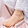 Double Layer Mermaid Tail Anklet for Women Natural Stone Beaded