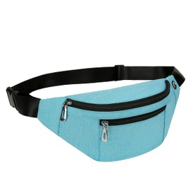 Fanny Pack for Men & Women, Fashion Waterproof Waist Packs with Adjustable Belt, Casual Bag Bum Bags for Travel Sports Running. (2-Mint Green)
