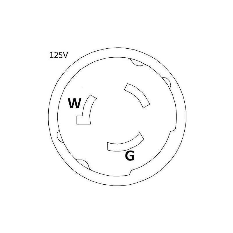 Parkworld 885941 Shore Power Adapter Cord Marine 50A SS2-50P Male