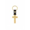 Harts Christian Cross Keyring with Leather PU Insert, 54mm x