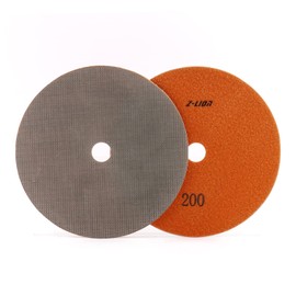 Z-Lion 7 Inches Diamond Polishing Pads Electroplated Grit 200 Professional for Glass