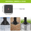Dolibest Heavy Duty Deck Mount Umbrella Holder with Plastic Sleeve,