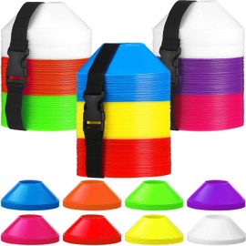 Liliful 300 Pcs Soccer Cones for Drills Mini Disc Cones with Carry Strap Soccer Training Equipment for Kids Adult Agility Drills Sports Football Basketball Coaching Practice
