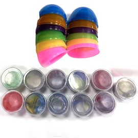 24 Pack Galaxy Slime Cup Party Favors, Easter Eggs Fillers Slime Kit in 12 Colors, Stretchy, Stress Relief Toys for Girls and Boys Easter Basket Stuffers Classroom Reward, Easter Party Supplies