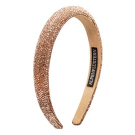 Alpenflüstern Costume Headband Glitter Wide Women's Hair Accessories Headband Non-Slip for Dirndl (Champagne Brown) ADV149