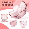 Zansens 12 Pcs Pink Sakura Sauce Dishes Set,Plastic Bowls,3.34x1.37 inch
