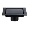 RANDOM Black Shower Drain Square with Removable Tile Insert 6