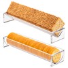 Srenta Clear Cracker Tray for Serving, Set of 2 Rectangular