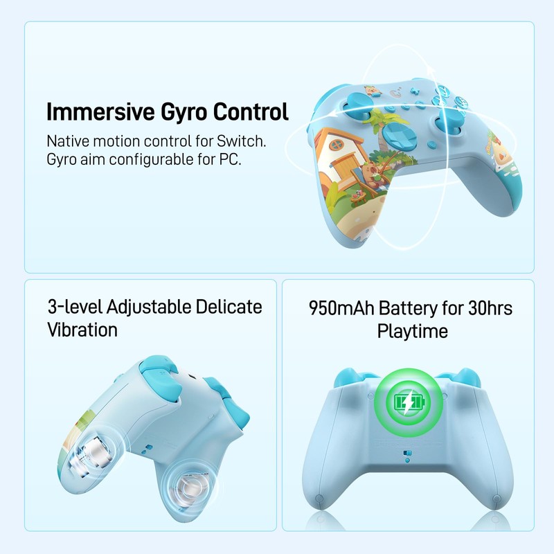 GuliKit ES PRO Wireless PC Controller –3.25ms Low Latency, TMR