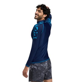Arena Men's Rash Vest L/S Graphic Rash Guard Shirt