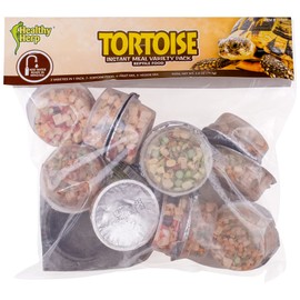 Tortoise Food Instant Meal for Reptiles - Nutritious Turtle Food, Tortoise Habitat Accessories - Made in USA - for Box Turtles, Lizards, Tortoises - Variety Pack (14 Cups & 1 Dish)