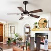 Depuley 42-Inch Ceiling Fan with Light: Walnut Ceiling Fans with