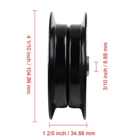 Neeseelily Flat Idler Pulley 106-2175 132-9420 Compatible with Exmark Toro 42" 50" 54" Deck Quest E-Series S-Series, for Toro Timecutter SS5000 SS5060 MX5060 SS4225 SS4235 Z5000 Riding Mowers