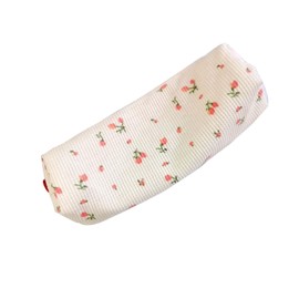 HABUAETY Small Pencil Pouch Makeup Cute Floral Pen Bag Women Pink Flower Office Stationery Comestic Bag