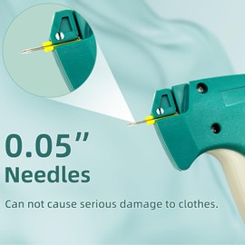 Fine Stitch Tagging Gun for Clothing with 2pcs 0.05 inch Needles, 1080 Black and 1080 White 0.18 inch Micro Fasteners, Mini Stitch Gun for Clothes Sewing Quilting Hemming