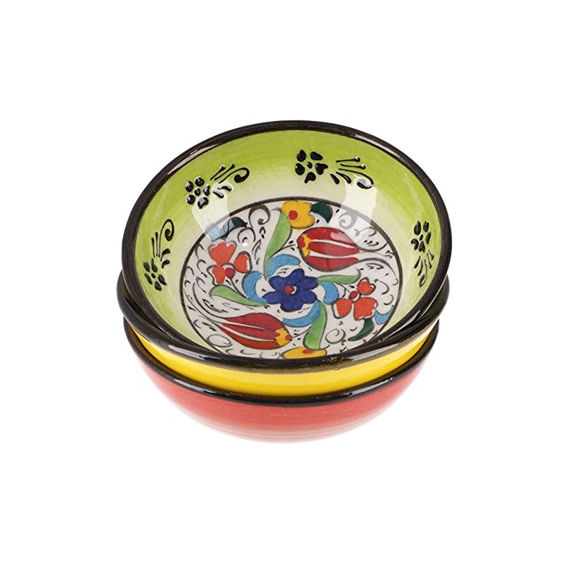 GURU SHOP Set of 3 Oriental Bowls, Decorative Bowls, Diameter