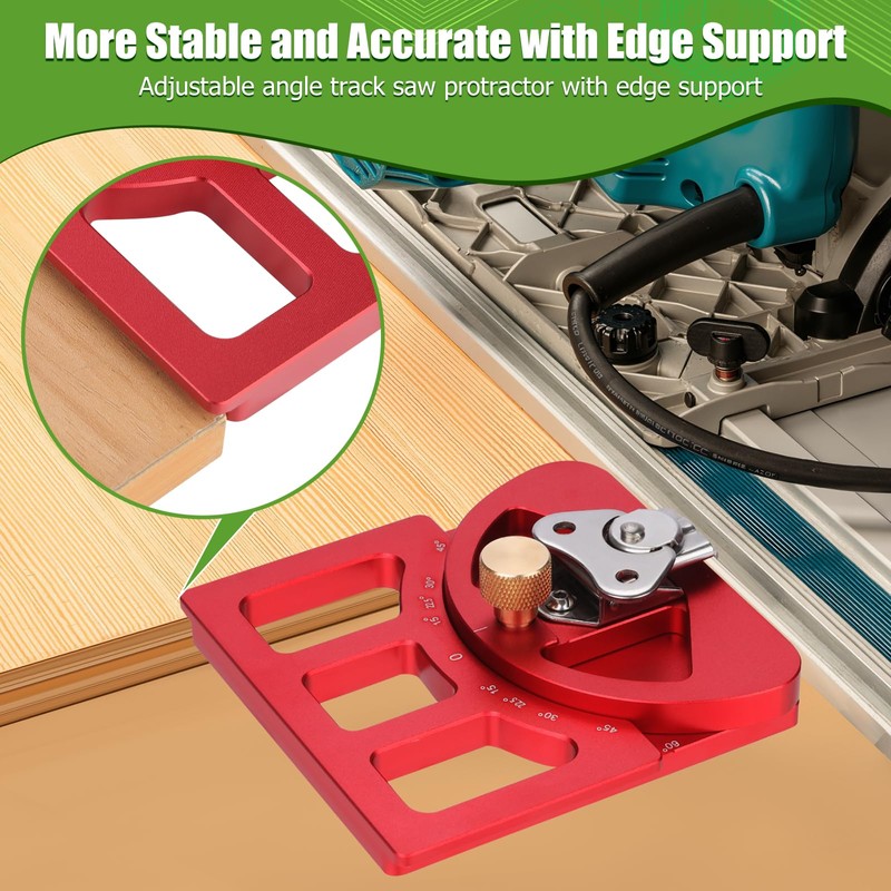 Poiyham Adjustable Angle Track Saw Square, Guide Rail Square with