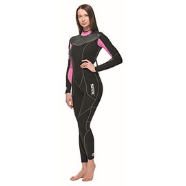 SEAC Sense Black, Women's One-Piece Wetsuit for Snorkeling and Underwater, 3 mm Super Elastic Neoprene, X-Small