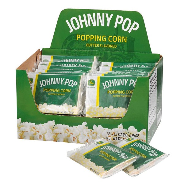 John Deere Johnny Pop Quality Popcorn (Case of 36 Bags)