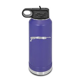 Spaz 12 Laser Engraved Water Bottle Customizable Polar Camel Stainless Steel with Straw - Shotgun Shotty shot gun Purple 32 oz