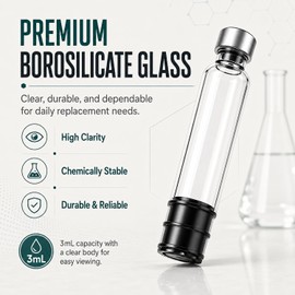 3ml Pen Cartridge,Sterile Glass Cartridges for V1-V2 Personal Pens