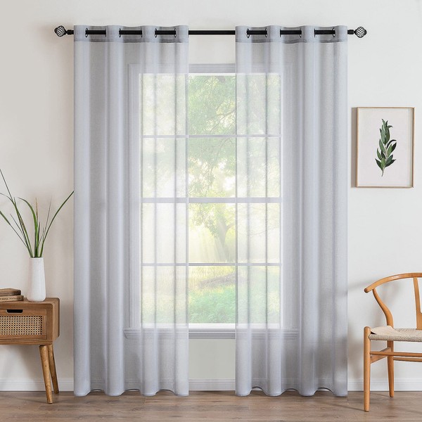 MIULEE 2 Panels Sheer Window Curtains Elegant Window Voile Panels/Drapes/Treatment