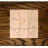 9 Piece Blank Wooden Puzzle, 1/4" Thick, Crafting Puzzles, Blanks