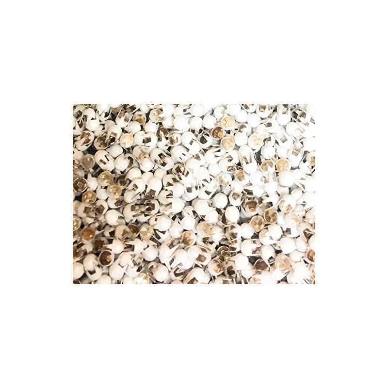 150 Nailheads ,Spots , Studs, WHITE Size 2/16" (3.5mm) with