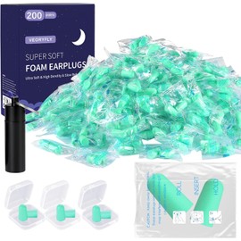 200 Pairs Ear Plugs, Ear Plugs for Sleeping, Soft Disposable Noise Reducing Ear Plugs, 38dB SNR for Sleeping, Automotive, Construction, Mining