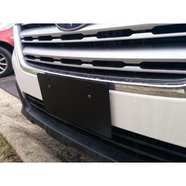 Front Metal License Plate Mounting Bracket for Subaru XV Crosstrek 2013–2015 – Set with 2 Long Screws + 4 Short Screws Tag Holder Adapter Kit, License Plate Tag Mounting – Car Accessories