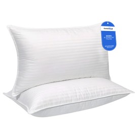 Covers & All Down Alternative Pillows Queen Size Set of 2, Luxury Soft Hotel Pillows for Sleeping, Breathable & Machine Washable, for Side, Back & Stomach Sleepers, 26" L x 20" W