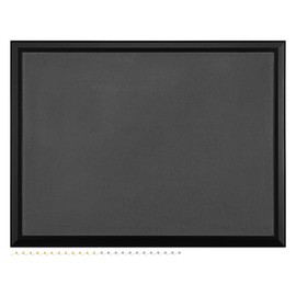 Navaris Framed Fabric Bulletin Board - 18 x 24 inches Plush Jewelry Organizer Pinboard for Wall - Memory Memo Pin Board - Dark Gray with Black Frame