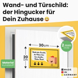 DankeDir! Pakete bitte hier abstellen – Sign 30 x 20 cm – Note Parcel Messengers Postman Delivery Driver – Sign Parcel Shipments Dispatch – Parking Permit Shipments Deliveries