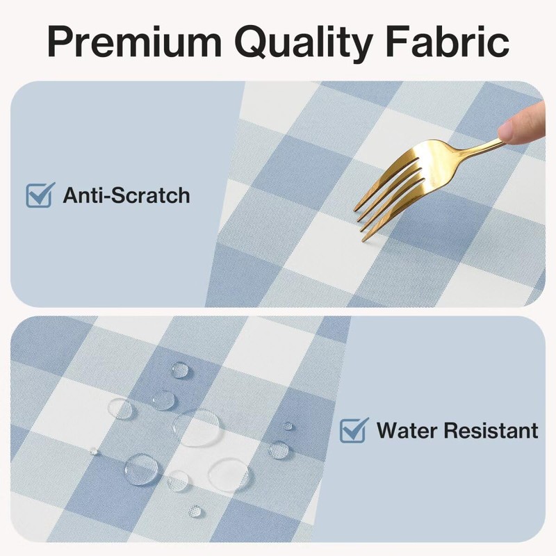 Maymiss Gingham Tablecloth Rectangle Checkered Tablecloth Waterproof