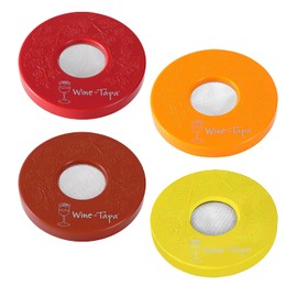 Wine-Tapa Drinking Glass Covers-Keep Bugs Away from Wine Glasses Outdoors-Use as Cover for Coffee Mugs, Soda Cans, and Drinking Glasses, Set of 4 No Spill Drink Covers (Morning Glory)