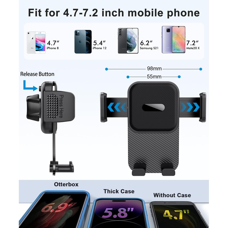 LAUFITMT Car Phone Holder for Lexus RX350/RX350h/RX450h/RX500h 2023 2024 2025